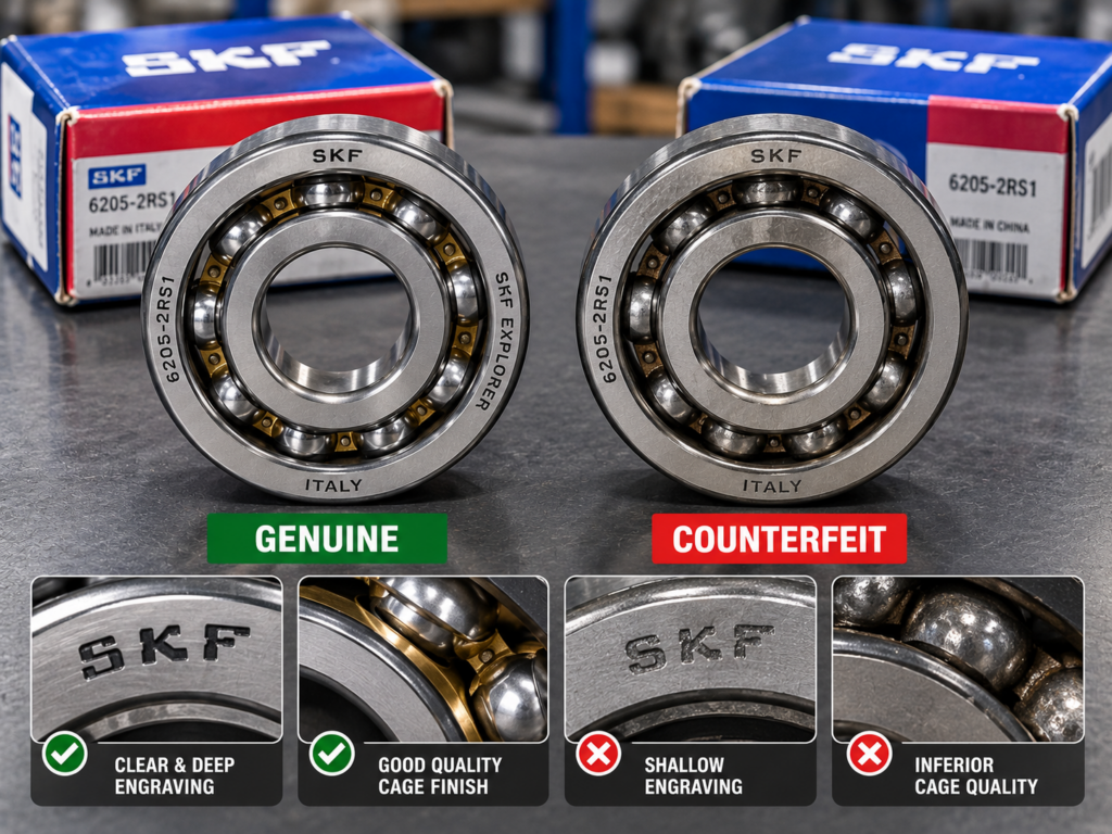 how to identify genuine vs counterfeit bearings India